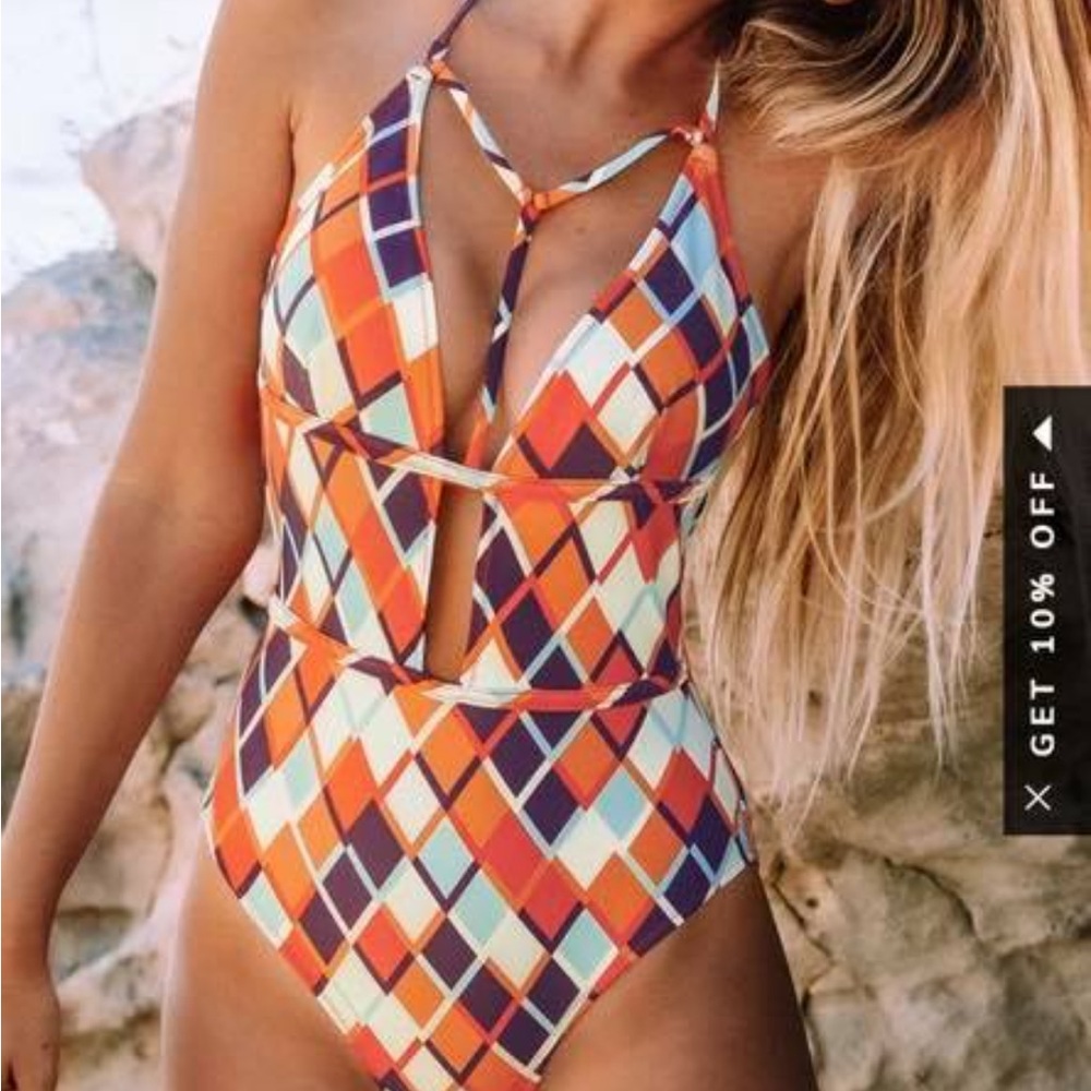 Cupshe geo print one piece